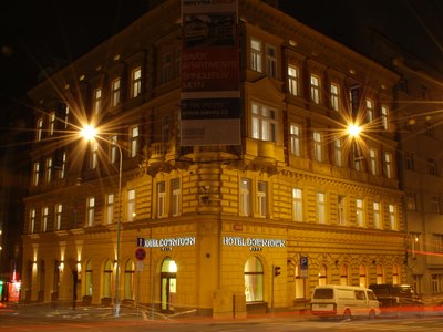 EA Hotel Downtown**** - hotel building by night